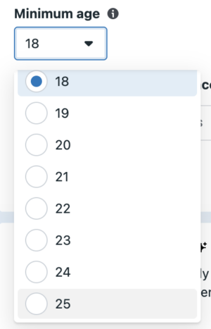 Advantage+ Audience Age Minimum